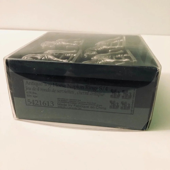 Bombay Company Antique Toy Horse Napkin Rings Box Set of 4 - Picture 2 of 16